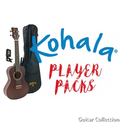 Kohala KPP-T Tenor 26" Ukulele Player Pack Natural with Original Gig Bag & Tuner