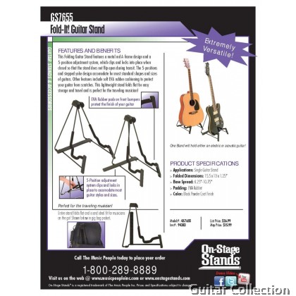 On Stage GS7655 Wire Folding Guitar Stand