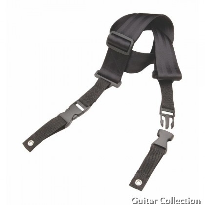 On Stage GSA6230 Click-It Guitar Strap (Black - Length 46"-72" - Width 2")