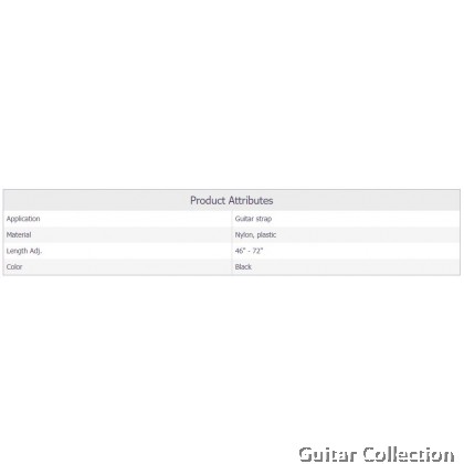 On Stage GSA6230 Click-It Guitar Strap (Black - Length 46"-72" - Width 2")