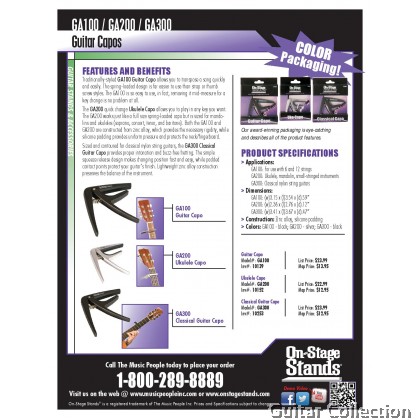 On Stage GA100 Spring Loaded Guitar Capo