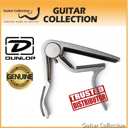 Jim Dunlop 84FS Trigger Acoustic Guitar Capo | Flat | Smoke Chrome