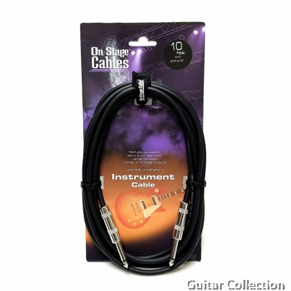 On Stage IC-10 Guitar / Instrument Cable 10 ft. (QTR-QTR)