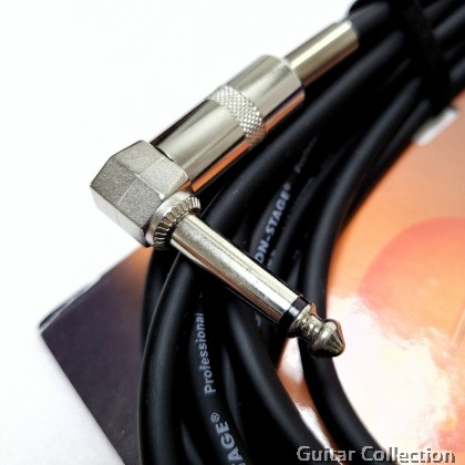 On Stage IC-20R Guitar / Instrument Cable 20 ft. (Straight QTR - Right Angle QTR)