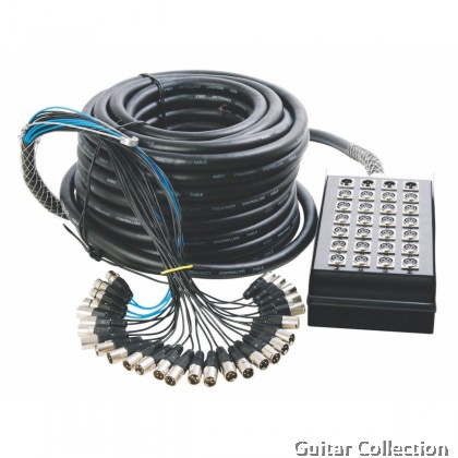 On Stage SNK244100 Snake Cable | 100ft / 30m | 24 channels (24x XLR Female, 4x XLR Male)