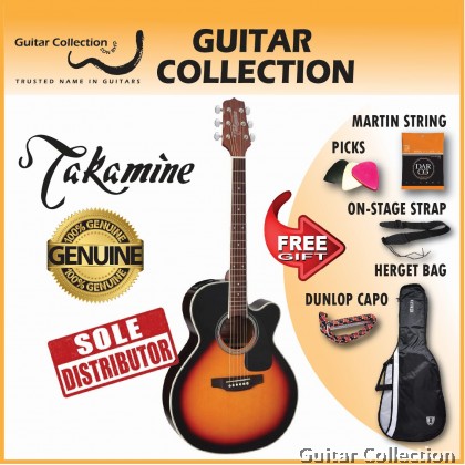 TAKAMINE ED3NC BSB NEX CUTAWAY SPRUCE TOP ACOUSTIC-ELECTRIC with TP-4T PREAMP (FREE STRINGS, PICKS, CAPO, STRAP & BAG)