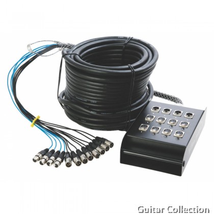On Stage SNK84100 Snake Cable | 100ft / 30m | 8 channels (8x XLR Female, 4x XLR Male)