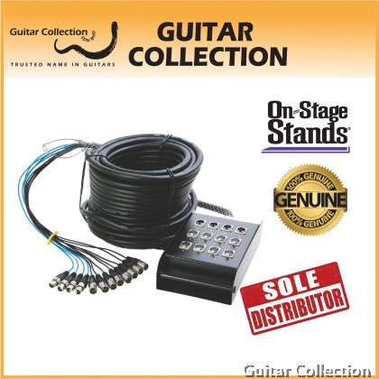 On Stage SNK84100 Snake Cable | 100ft / 30m | 8 channels (8x XLR Female, 4x XLR Male)