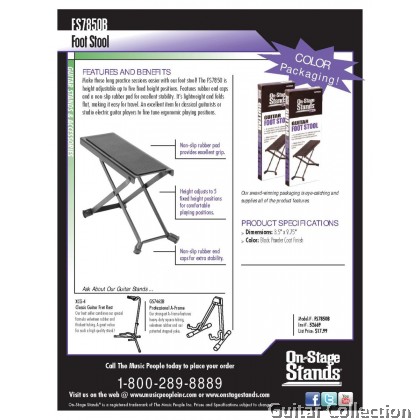 On Stage FS7850B Foot Stool/ Rest for Classical Guitar