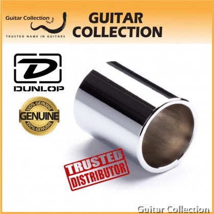 Jim Dunlop 221 Metallic Chrome Steel Knuckle Guitar Slide, Medium Size