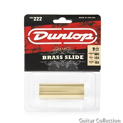 Jim Dunlop 222 Solid Brass Guitar Slide Medium Wall, Medium Size