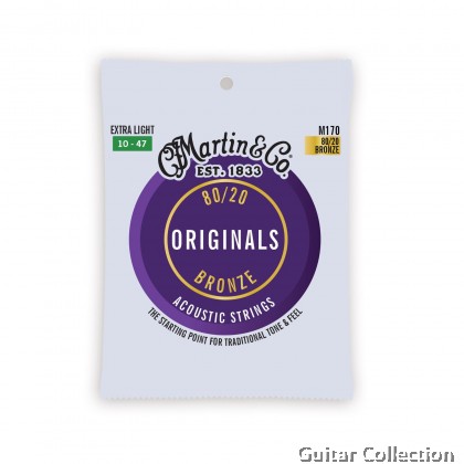 Martin M170 | 010-047 | Originals | 80/20 Bronze Acoustic Strings | Extra Light