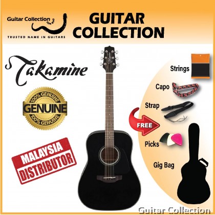 Takamine GD30 BLK | Dreadnought Acoustic Guitar | Solid Spruce Top, Mahogany B&S