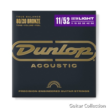 Jim Dunlop DAB1152 Acoustic Guitar Strings | 80/20 Bronze | 011-052 (Custom Light)