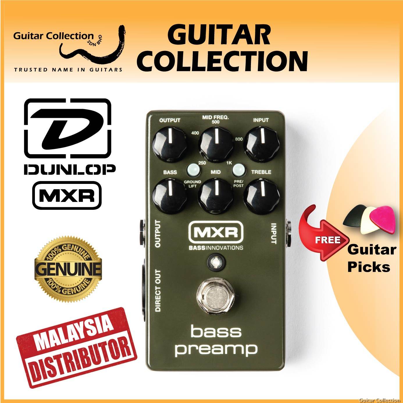 ベース MXR M81 Bass Preamp MXR M81 BASS PREAMP Pedala preamp bass - Zeedo Shop