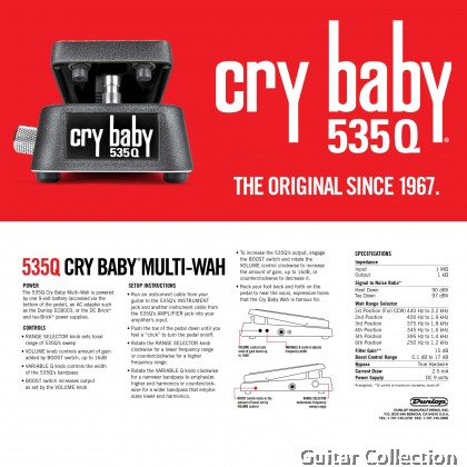 Jim Dunlop 535Q-C Cry Baby Chrome Multi-Wah | Wah Guitar Effect Pedal