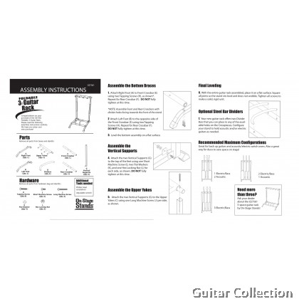 On Stage GS7361 Three-Space Foldable Multi-Guitar Rack