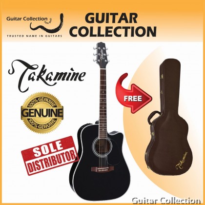 Takamine EF341SC | Legacy Series | Dreadnought Acoustic-Electric Guitar | Solid Cedar Top, Maple B&S | CT4B II | Case