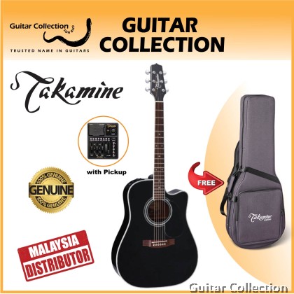 Takamine EF341SC | Legacy Series | Dreadnought Acoustic-Electric Guitar | Solid Cedar Top, Maple B&S | CT4B II | Case
