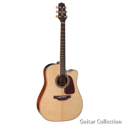 Takamine P4DC | Pro Series | Dreadnought Acoustic-Electric Guitar | Solid Spruce Top, Sapele B&S | CTP-3 | Case