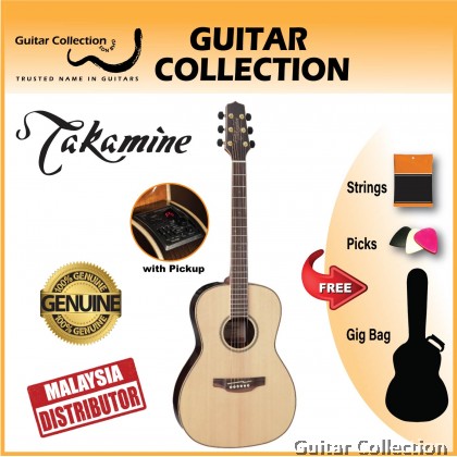 Takamine GY93E | New Yorker Parlour Acoustic-Electric Guitar | Solid Spruce Top, 3-pcs Black Walnut / Maple B&S | TK-40D