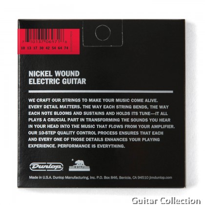 Jim Dunlop DEN1074 Performance+ Electric Guitar Strings | Nickel Wound | 010-074 (8-String)