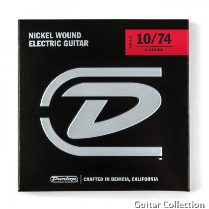 Jim Dunlop DEN1074 Performance+ Electric Guitar Strings | Nickel Wound | 010-074 (8-String)