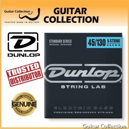 Jim Dunlop DBN45130 Bass Guitar Strings | 5-String | Nickel Wound | 045-130