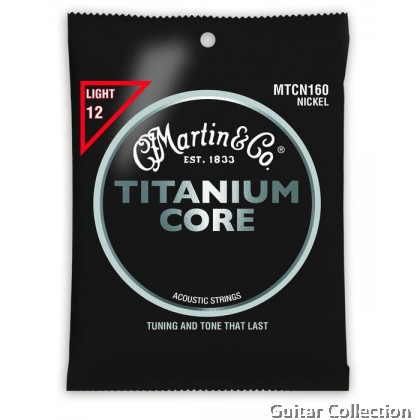 Martin MTCN160 | 012-055 | Titanium Core | Acoustic Guitar Strings | Light