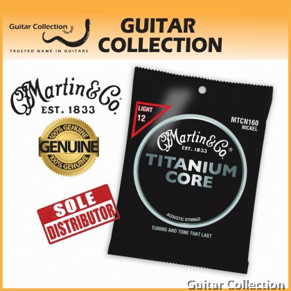 Martin MTCN160 | 012-055 | Titanium Core | Acoustic Guitar Strings | Light