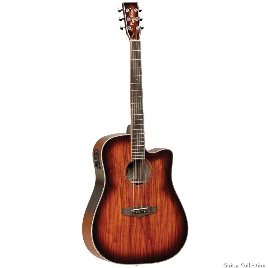 Tanglewood TW5 Koa Dreadnought Cutaway Winterleaf Semi Acoustic