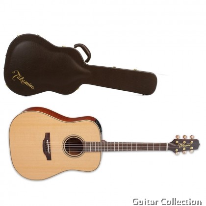 Takamine P3D | Pro Series | Dreadnought Acoustic-Electric Guitar | Solid Cedar Top, Sapele B&S | CT4B II | Case