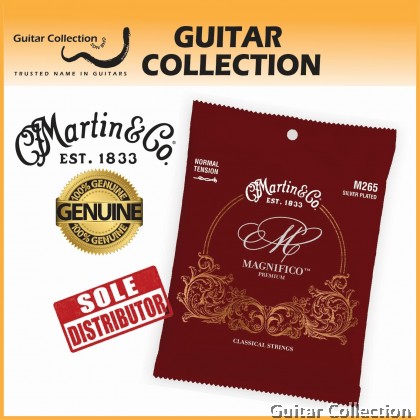 Martin M265 | Magnifico Premium | Silverplated Classical Guitar Strings | Normal Tension | Tie End