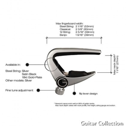 G7th Newport Capo - Silver C31010 (Steel String & Electric)