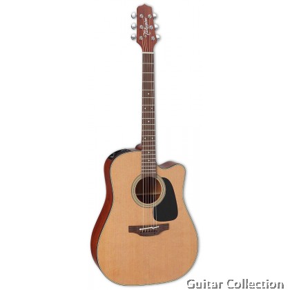 Takamine P1DC | Pro Series | Dreadnought Cutaway Acoustic-Electric Guitar | Solid Cedar Top, Sapele B&S | CT4B II | Case