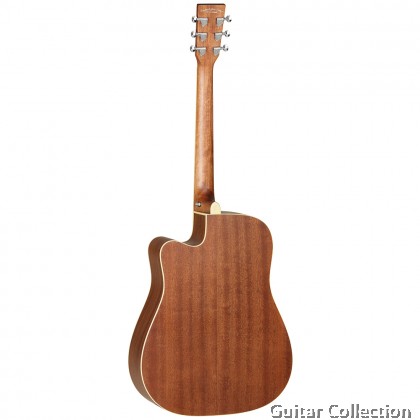 Tanglewood TW10 E Winterleaf Dreadnought Cutaway Size, Solid Cedar Top, Mahogany Back and Sides, Natural Satin Finish with B Band M450T-1 | (FREE STRINGS, PICKS, PICKHOLDER, STRAP & BAG)