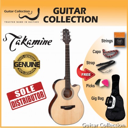 Takamine GF15CE NAT FXC Cutaway Spruce Top Acoustic-Electric with TP-4T PREAMP (Free Strings, Picks, Capo, Strap, Bag)