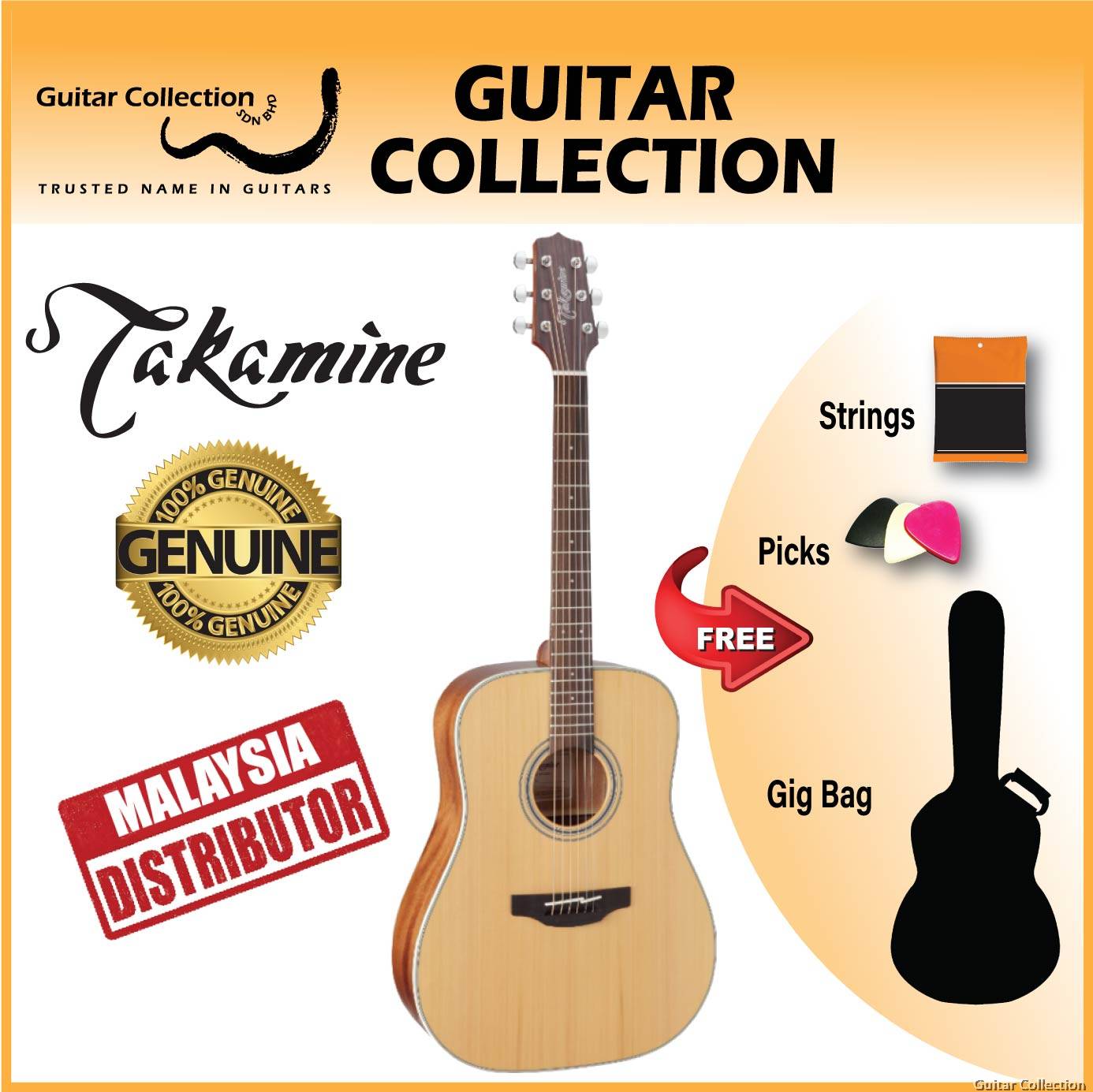 Takamine GD20 NS Dreadnought Acoustic Guitar Solid Cedar Top Mahogany B S