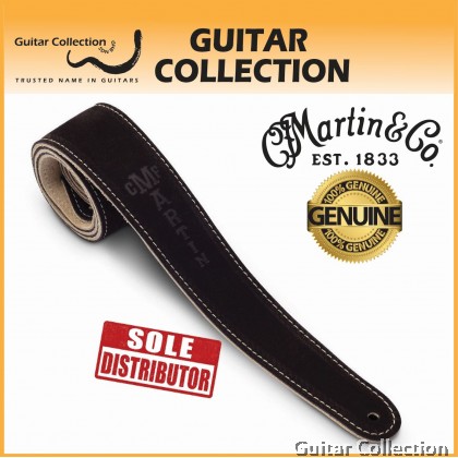 Martin 18A0017 Brown Suede Guitar Strap | 100% Leather ( Width: 2 1/8" / Length: 38" - 54" )