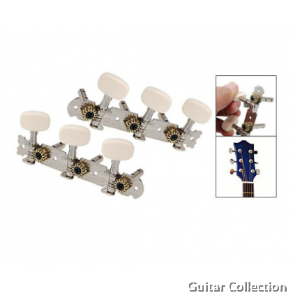 OEM Guitar  Machine Head Chrome, 3 Left , 3 Right (MH008-S) (metal string shafts)