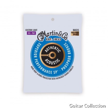 Martin MA535 | 011-052 | Authentic SP Superior Performance | Phosphor Bronze Acoustic Guitar Strings | Custom Light