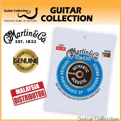 Martin MA540 | 012-054 | Authentic SP Superior Performance | Phosphor Bronze Acoustic Guitar Strings | Light