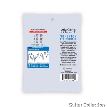 Martin MA540 | 012-054 | Authentic SP Superior Performance | Phosphor Bronze Acoustic Guitar Strings | Light