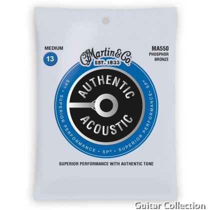 Martin MA550 | 013-056 | Authentic SP Superior Performance | Phosphor Bronze Acoustic Guitar Strings | Medium