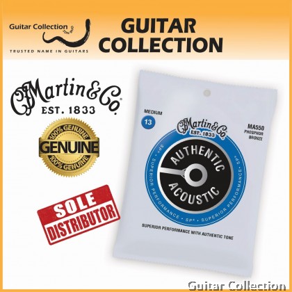 Martin MA550 | 013-056 | Authentic SP Superior Performance | Phosphor Bronze Acoustic Guitar Strings | Medium