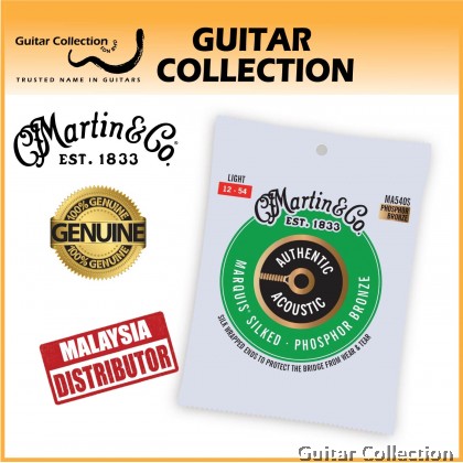 Martin MA540S | 012-054 | Authentic Marquis Silked | Phosphor Bronze Acoustic Guitar Strings | Light