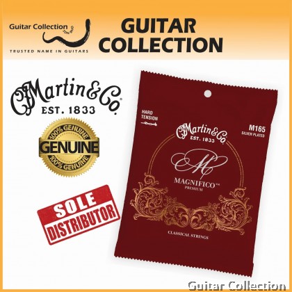 Martin M165 | Magnifico Premium | Silverplated Classical Guitar Strings | Hard / High Tension | Tie End