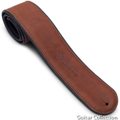 Martin 18A0028 Premium Rolled Guitar Strap | 100% Leather | Brown (Width: 3 1/8" / Length: 38" - 54" )