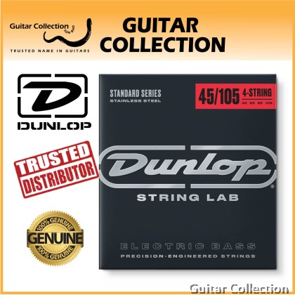 Jim Dunlop DBS45105 Bass Guitar Strings | 4-String | Stainless Steel | 045–105