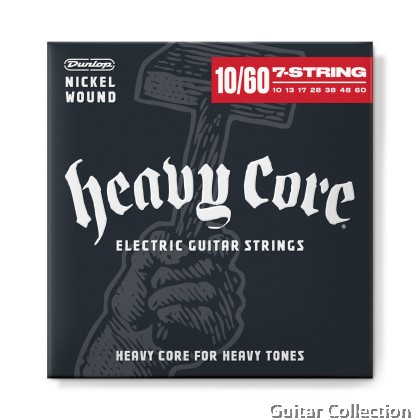 Jim Dunlop DHCN1060-7 Heavy Core Electric Guitar Strings | Nickel Wound | 010-060 (7-String Set)